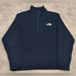 The North Face Half Zip Fleece Pullover Men's Small Navy Blue Knit Pullover